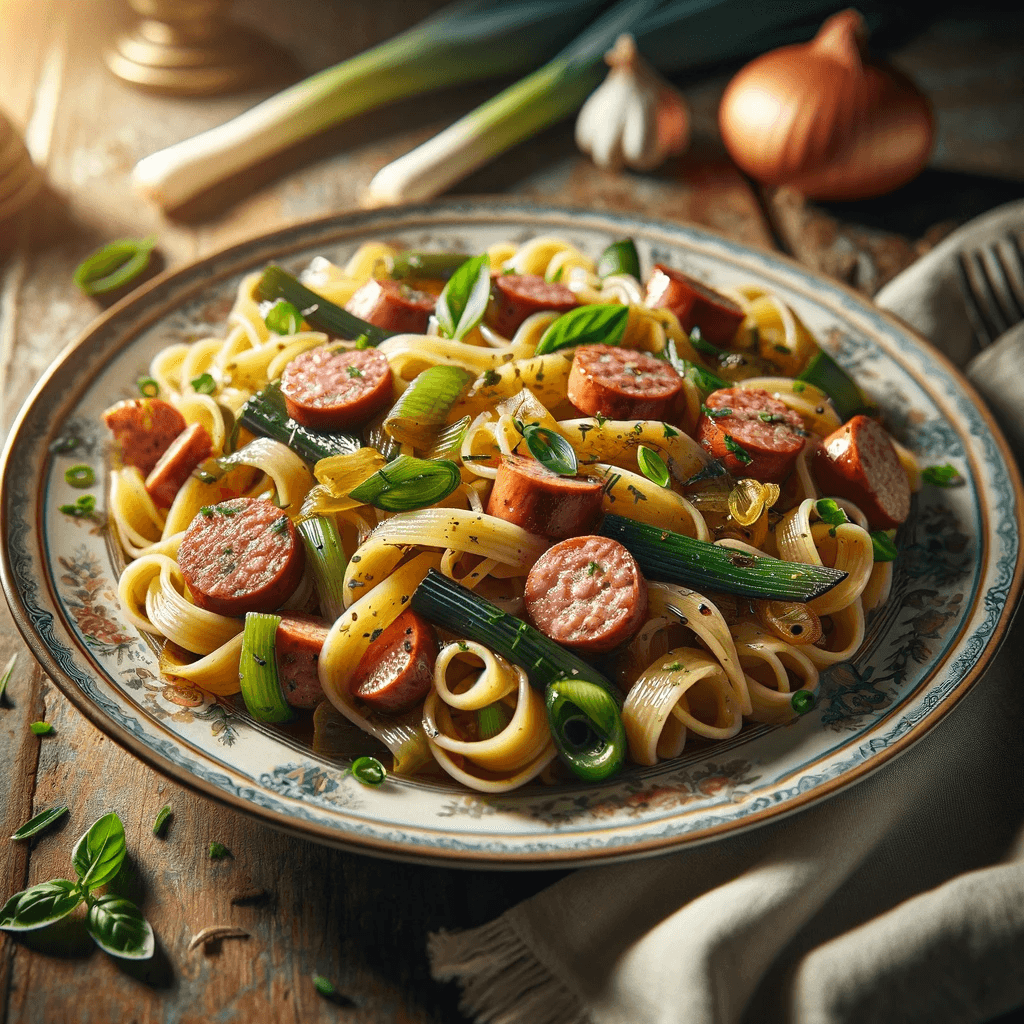 Cover Image for Italian Sausage & Leek Pasta